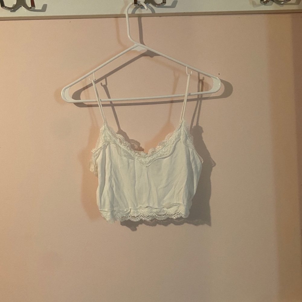 Lacy White Crop Top